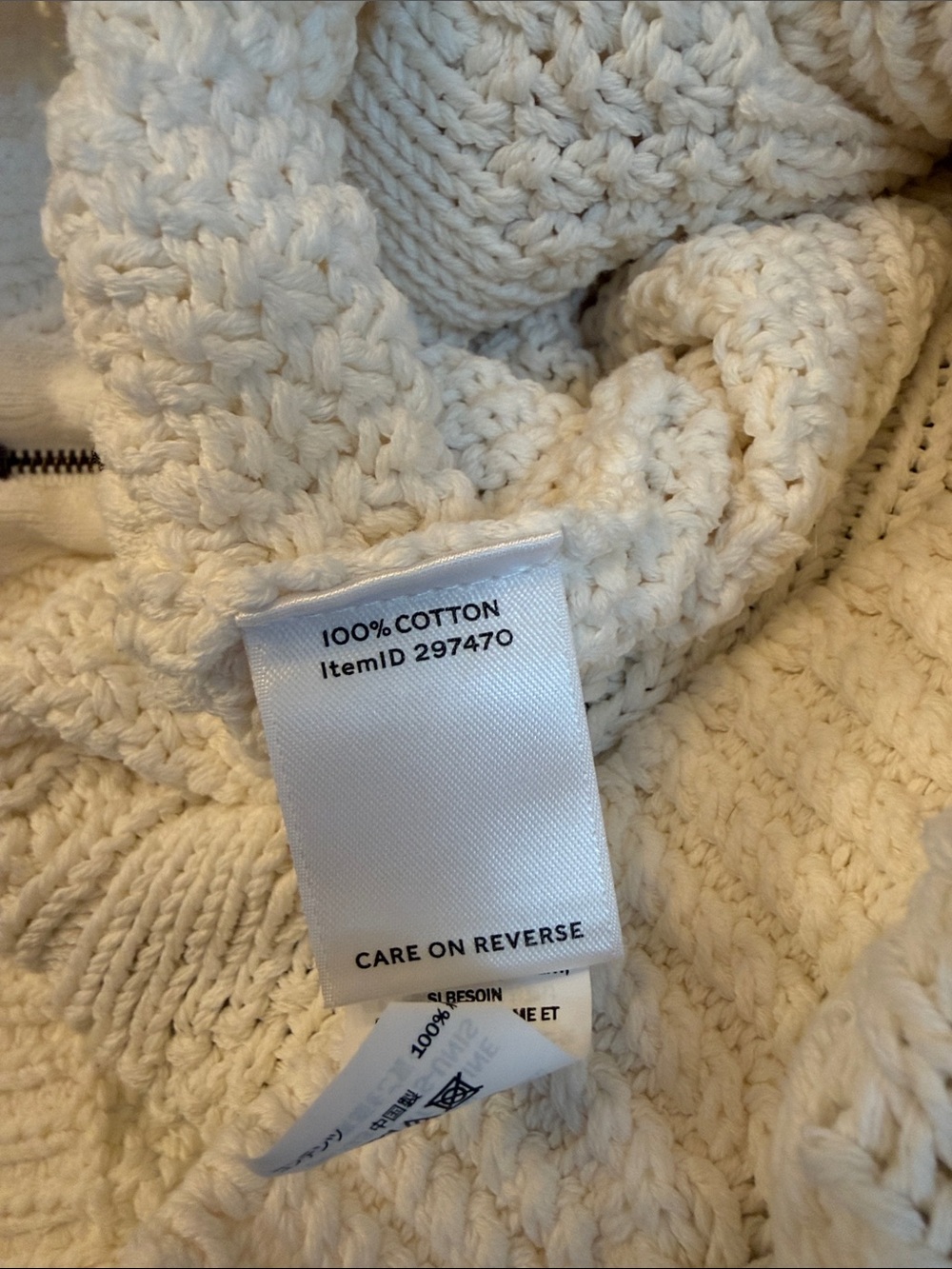 L.L. Bean Signature Cotton Fisherman Tunic Sweater - Picture 9 of 10